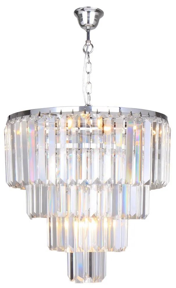 Brilagi - LED Kristály csillár láncon MOZART 5xE14/40W/230V fényezett króm