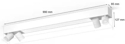 Philips-LED RGBW Dimmelhető spotlámpa Hue CENTRIS 4xGU10/4,2W + LED/11W
