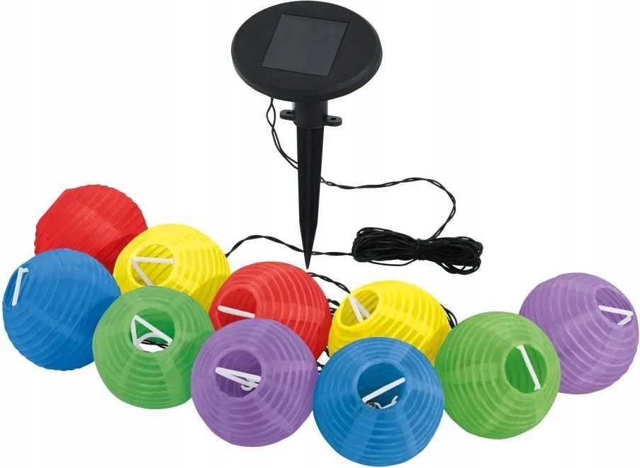 Napelemes Led kerti girland 10x0,06W Solar 47339 Eglo