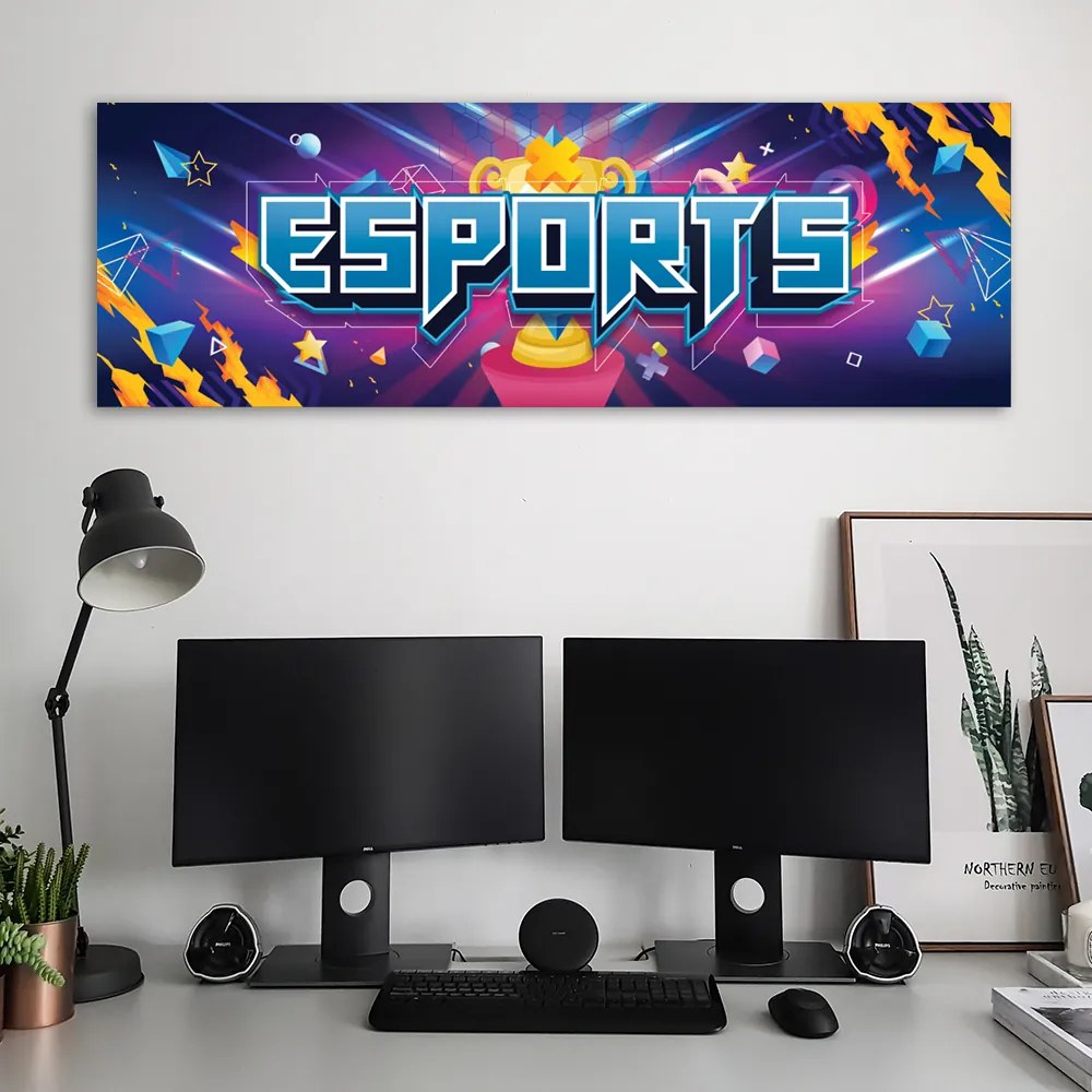 Gario Vászonkép Esports Méret: 90 x 30 cm