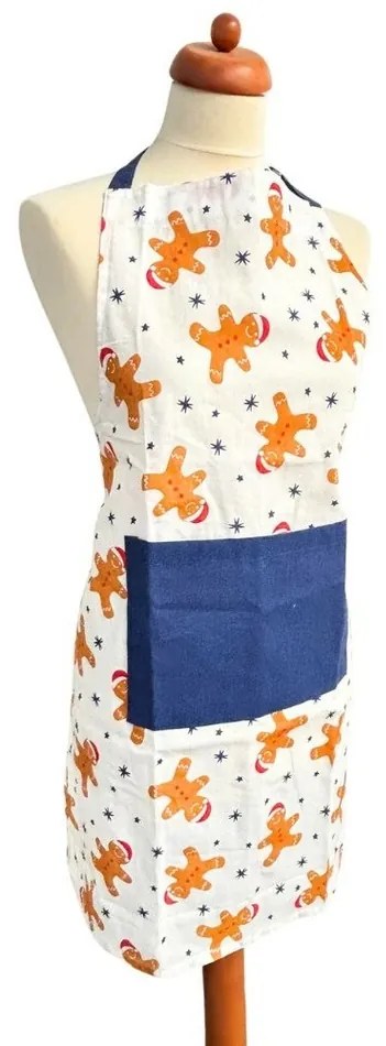 Home Elements Konyhai kötény Perníčky fehér, 60 x80 cm