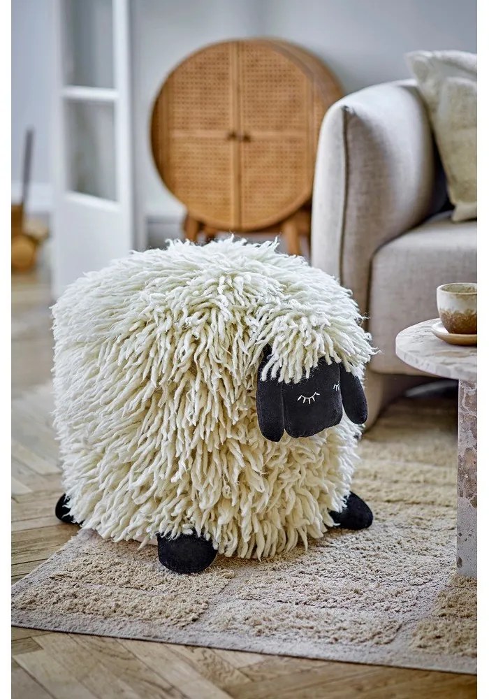 Krémszínű gyapjú gyerek babzsákfotel Dolly – Bloomingville Mini