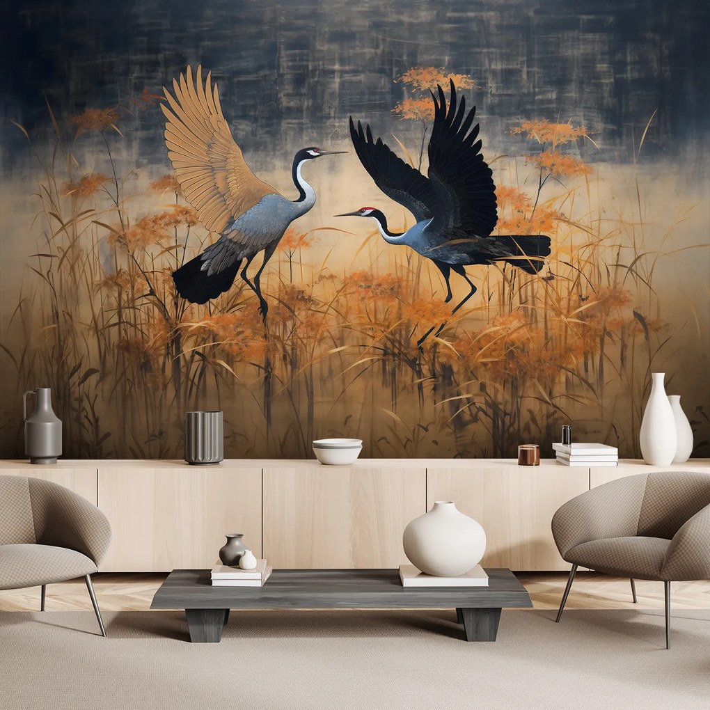 Gario Fotótapéta Nád és daruk Anyag: Vlies, Méret: 300 x 210 cm