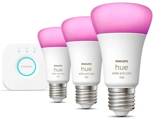 Philips Hue WACA kezdőkészlet 3xE27/9W/230V 2000-6500K + Hue Bridge