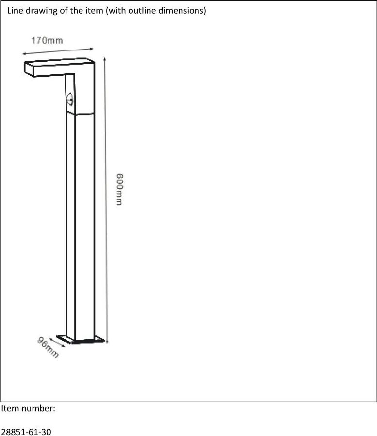 LUCIDE 28851-61-30 TEXAS-IR Mozgásérzékelős Állólámpa LED IP54