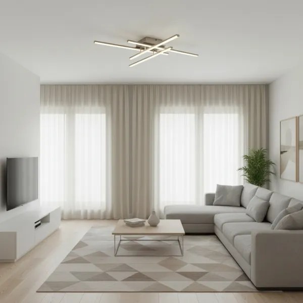 Brilagi - LED mennyezeti lámpa STRIPES LED/37W/230V ezüstszínű