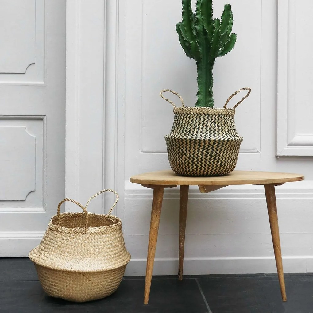 Compactor Belly kötött tengeri fű tárolókosár, 35 x 32 cm, natúr, M