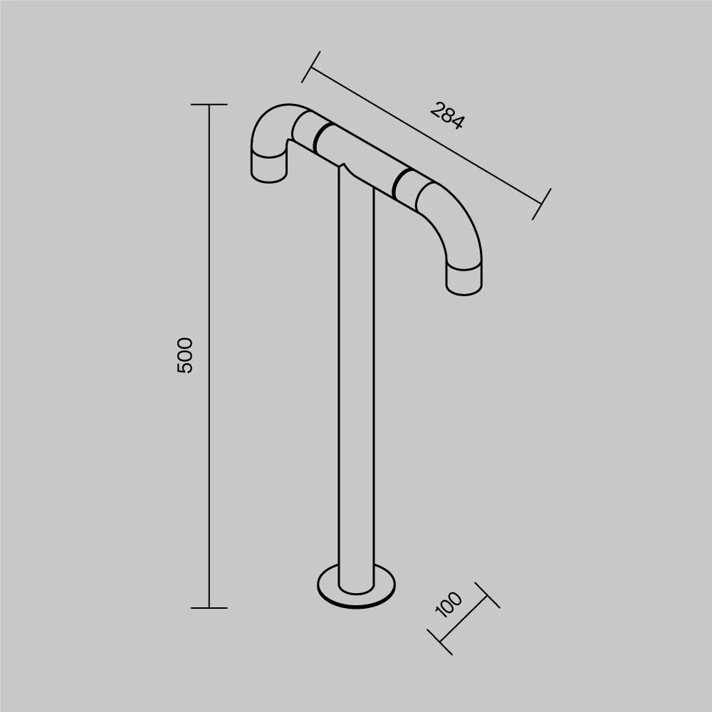 MAYTONI O477FL-L4GF3K SLEEK Modern Kültéri Állólámpa Szürke LED IP65