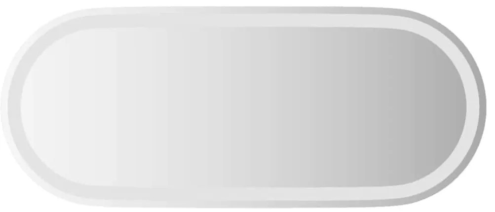 ovális LED-es fürdőszobai tükör 90 x 40 cm