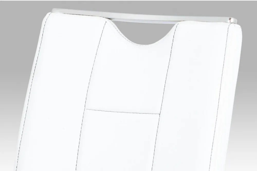 Scaun modern cu bază de sanie alb Dcl-411