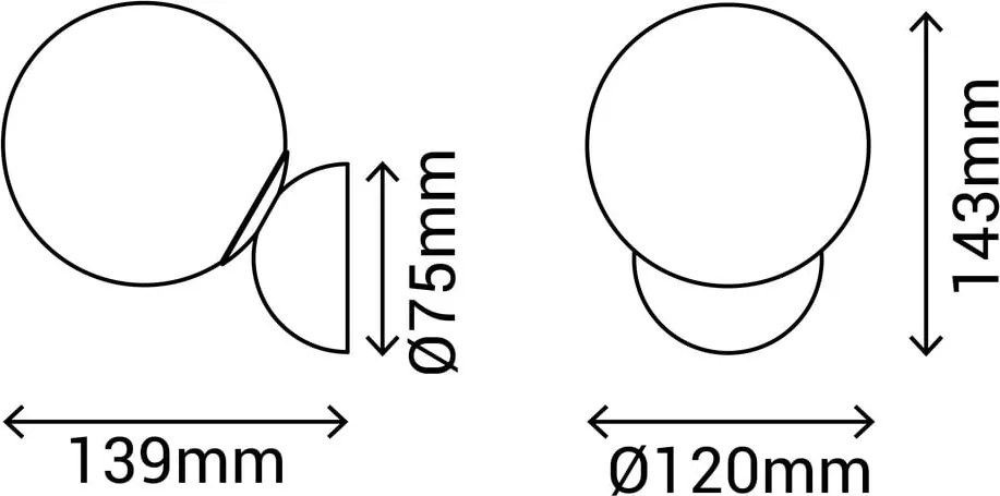 Bola falilámpa, ø 12 cm - SULION
