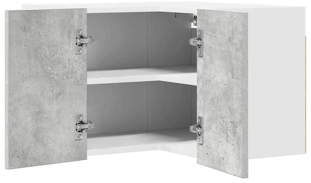 Függő szekrény Riga Beton szürke és fehér 57 x 57 x 40 cm
