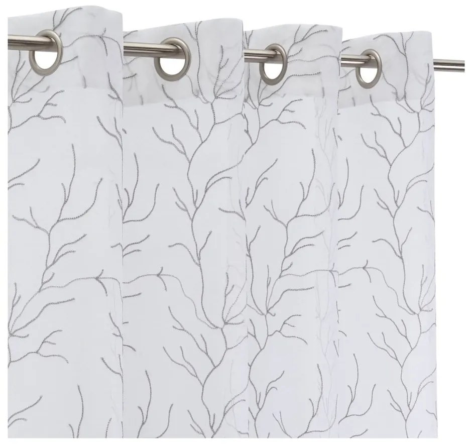 Fehér-szürke fényáteresztő függöny 140x260 cm Coral – Casa Selección