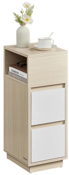 Lerakóasztal 25 × 30 × 65 cm, MDF, fehérített tölgy ANT-E1065 BUK