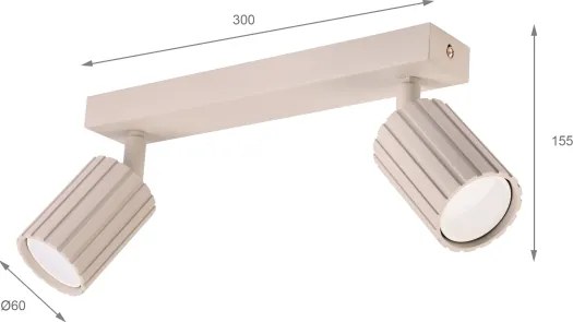 Brilagi - CRISPINA spotlámpa 2xGU10/10W/230V bézs