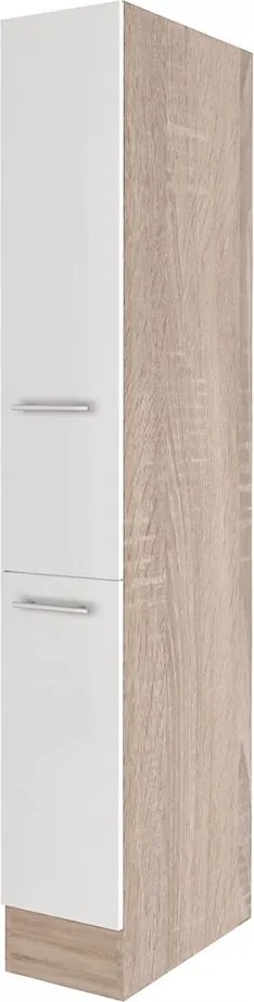 Yorki 30-as kamra szekrény sonoma tölgy korpusz selyemfényű fehér fronttal