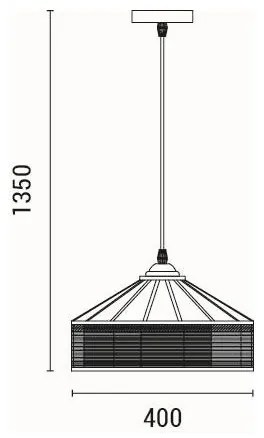 Csillár zsinóron 1xE27/15W/230V bézs