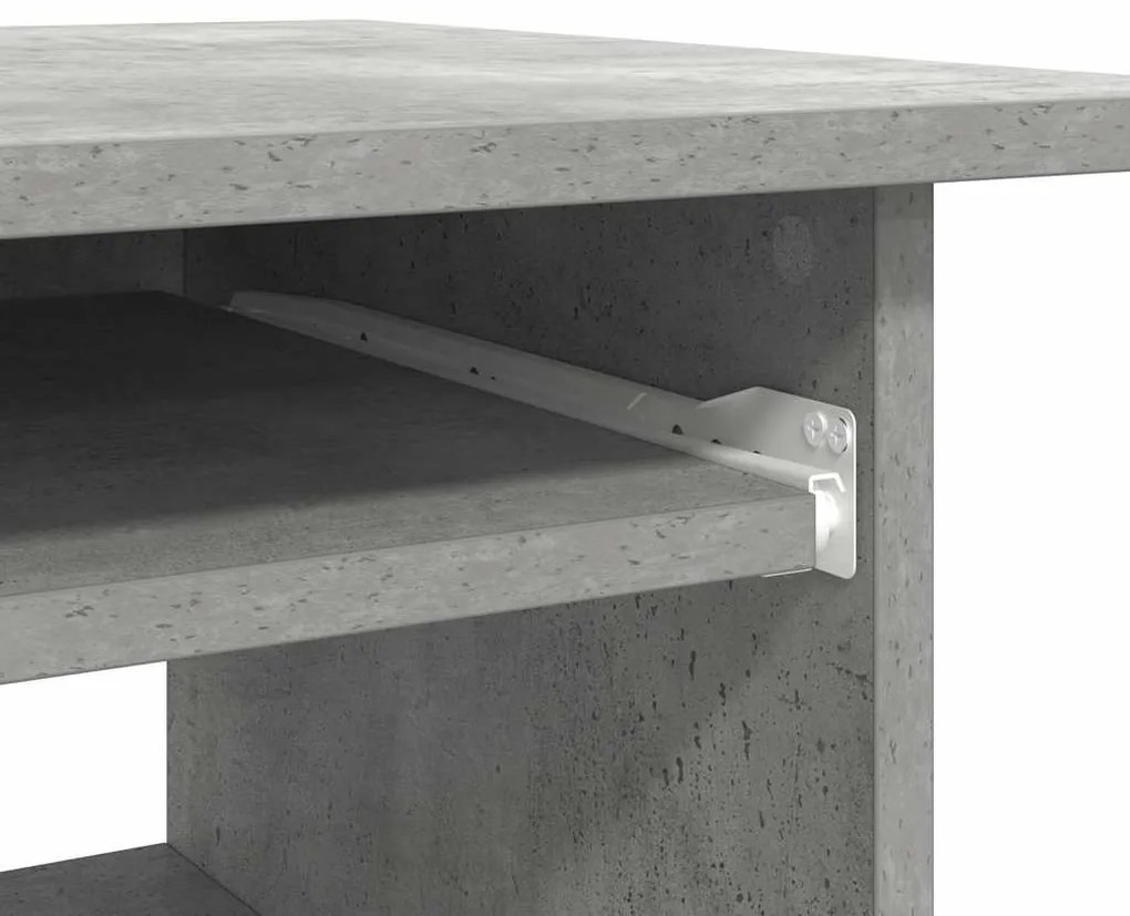 betonszürke szerelt fa íróasztal 80 x 45 x 74 cm