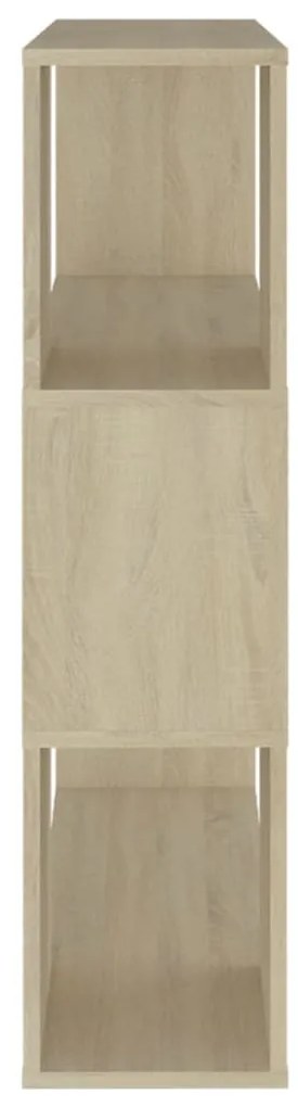 sonoma-tölgyszínű térelválasztó könyvszekrény 80 x 24 x 94 cm