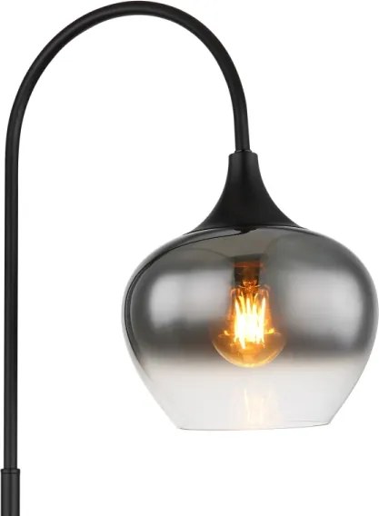 Globo 15548S - Állólámpa MAXY 1xE27/40W/230V fekete/füstös