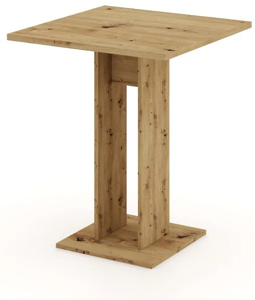 EVERT Asztal Artisan Tölgy Színben. 67,5x67,5 cm. Magasság: 78 cm.