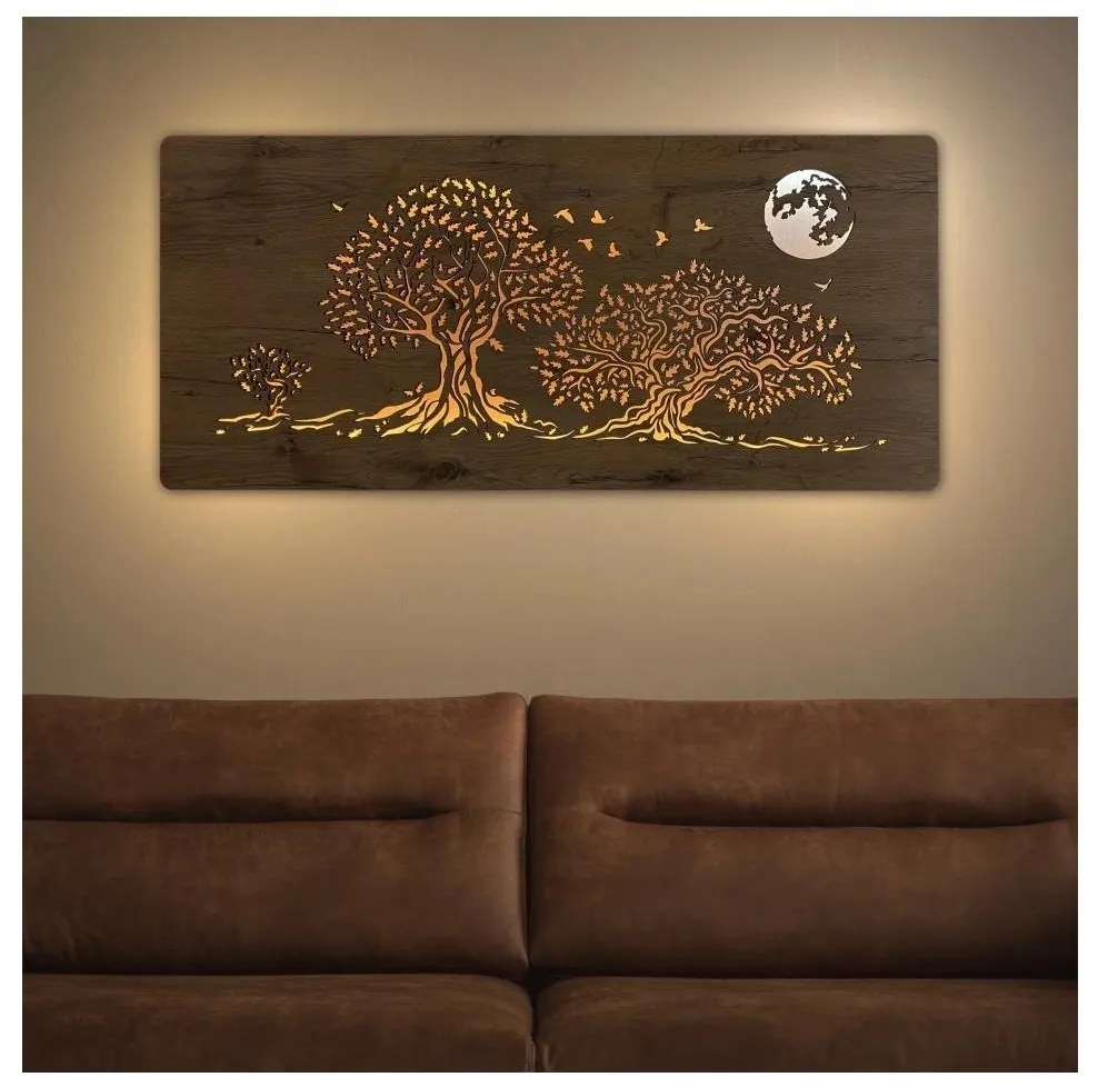 Li-Go 5042/DUB2 - LED fali dekoráció LED/24W/230V 110x50 cm tölgy/három tölgy