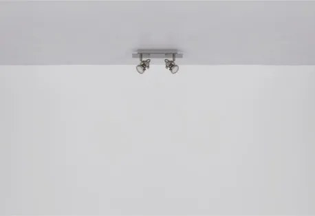Globo 57385-2 Fali lámpa, LED reflektor, fém nikkel matt, fém krómozott, HxSzxM: 270x80x110mm, 2x GU10 LED 3W 230V izzókkal, 250lm forrás, 250lm kimenet, 3000K