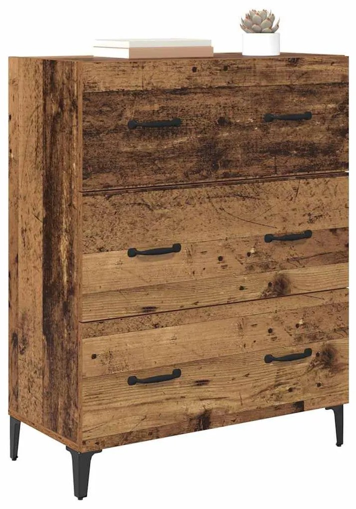 Széf fiókkal Régi fa 69.5 x 34 x 90 cm Faanyag