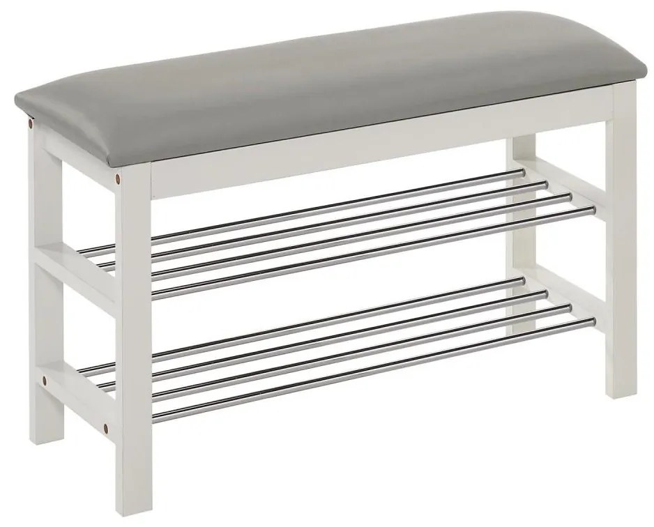 Cipőtartó 48x81 cm fehér/szürke