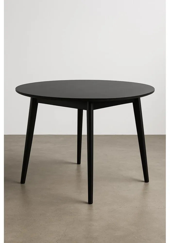 Kerek étkezőasztal fekete asztallappal 105x105 cm Vojens – House Nordic