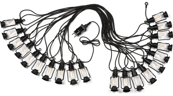 Kültéri dekorációs fényfüzér GIRLANDA 20xLED 20m IP44 meleg fehér