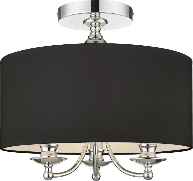 COSMOLIGHT C03466CH-BK ABU DHABI Ernyős Mennyezeti Lámpa Króm, Fekete E14 IP20