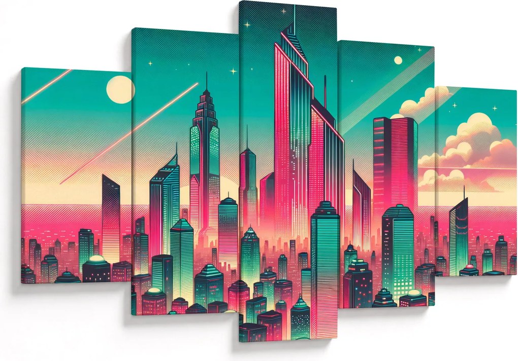 Kép – Nagyváros pop-art stílusban (150x105 cm)