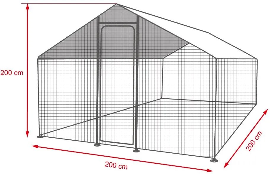 Avenberg LOKI S Baromfiketrec 2 x 2 x 2 m