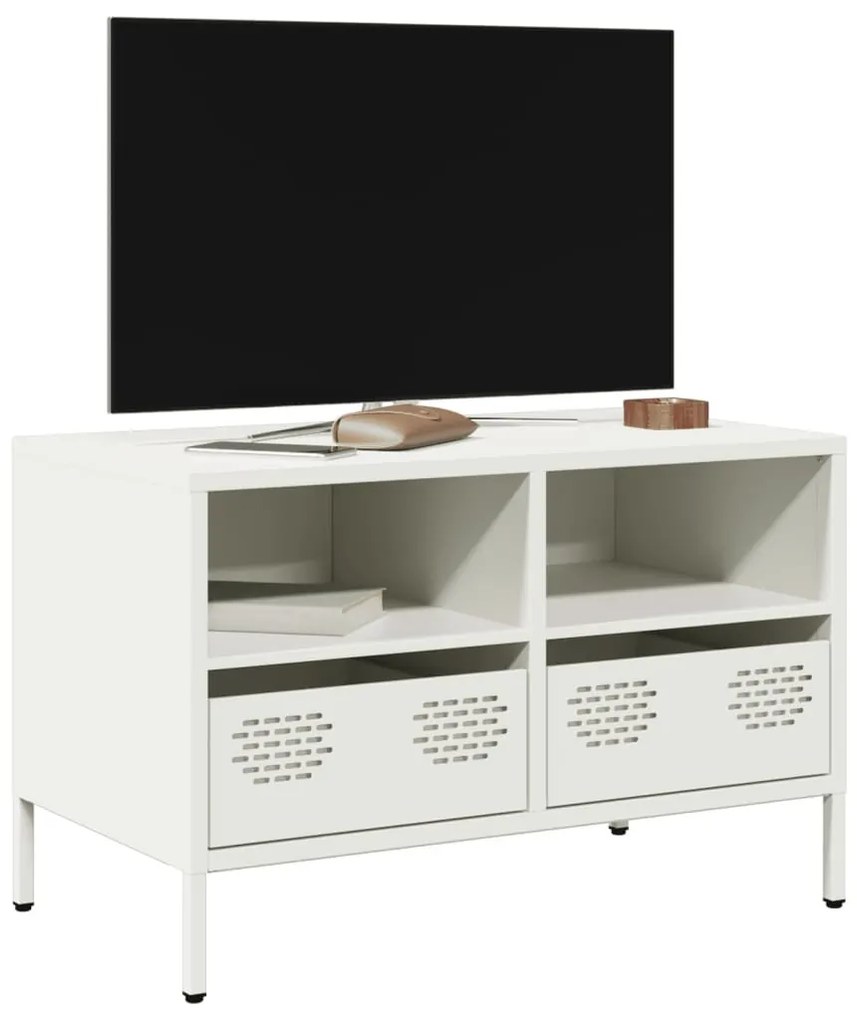 fehér hidegen hengerelt acél TV-szekrény 68 x 39 x 43,5 cm