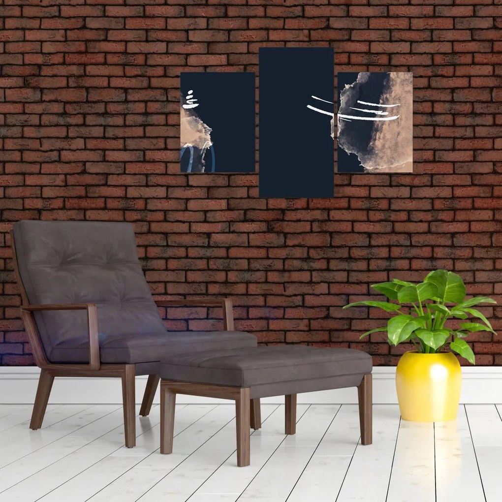 Kép - Sötétkék absztrakció (90x60 cm)
