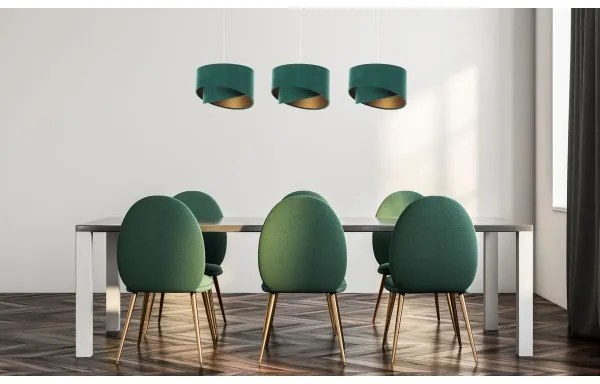 Csillár zsinóron GALAXY 3xE27/60W/230V zöld/arany