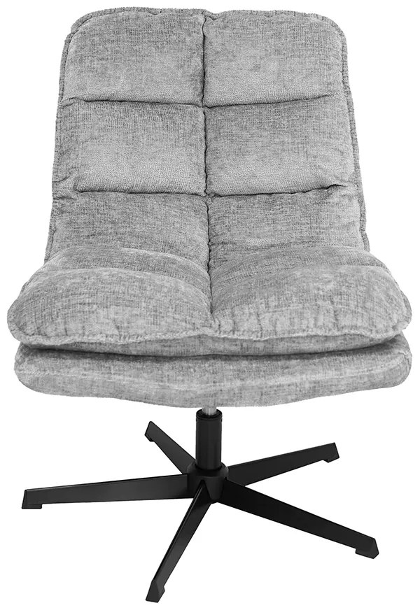 Relaxační forgó fotele KATANIA lábtartóval, világosszürke