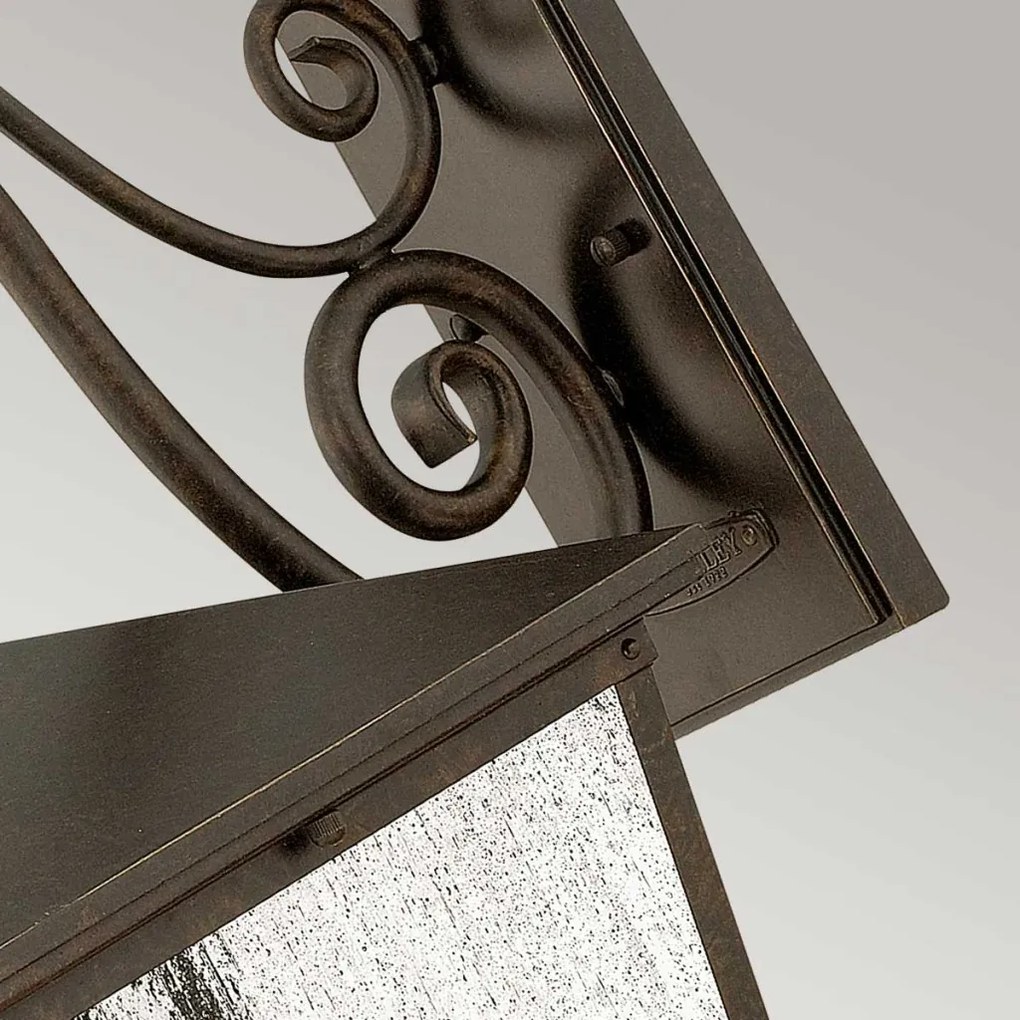ELSTEAD HK-TRELLIS2-L TRELLIS Klasszikus Kültéri Fali Lámpa Antik Bronz, Átlátszó E14 IP44