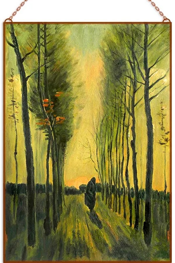 Van Gogh-Sunset üvegkép, falikép