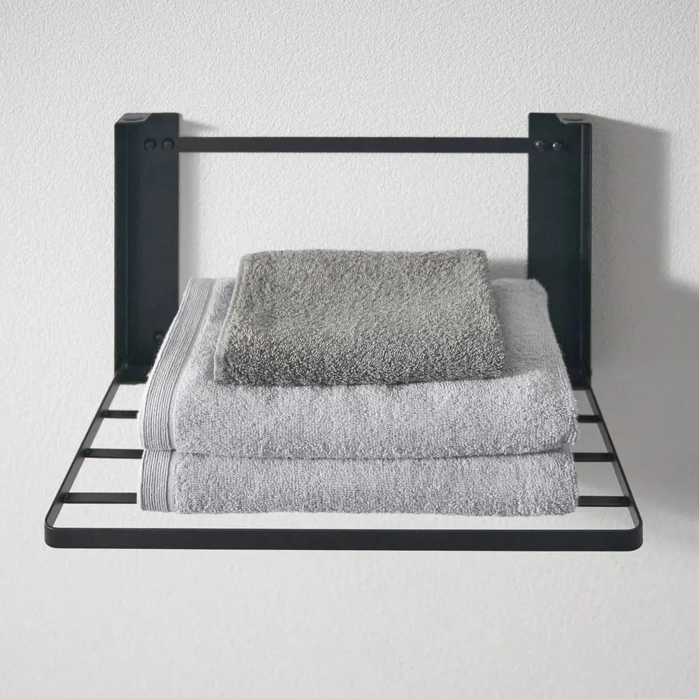 Matt fekete fali acél fürdőszobai polc Tower – YAMAZAKI