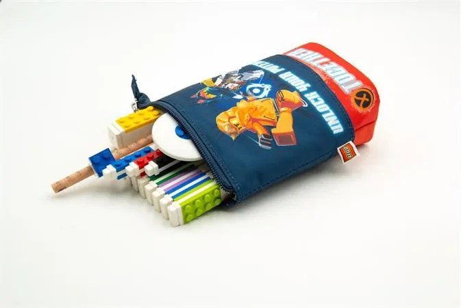 Tolltartó, cipzáras, pop-up, LEGO Ninjago Together, kék-piros-mintás (L53324)