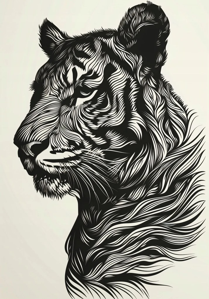 Poszter 70x100cm Tigris fütyülés