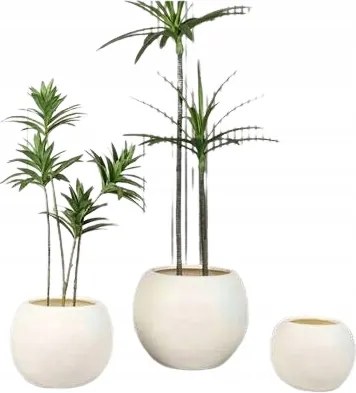 Shein Kaspó Kerek Alakú Műanyag Ekrü 1JD