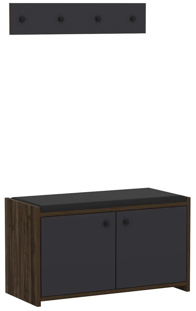 Előszoba szett Zorro (antracit). Akció -25%. 1089129