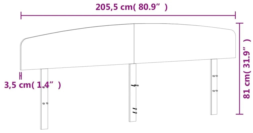 tömör fenyőfa fejtámla 200 cm