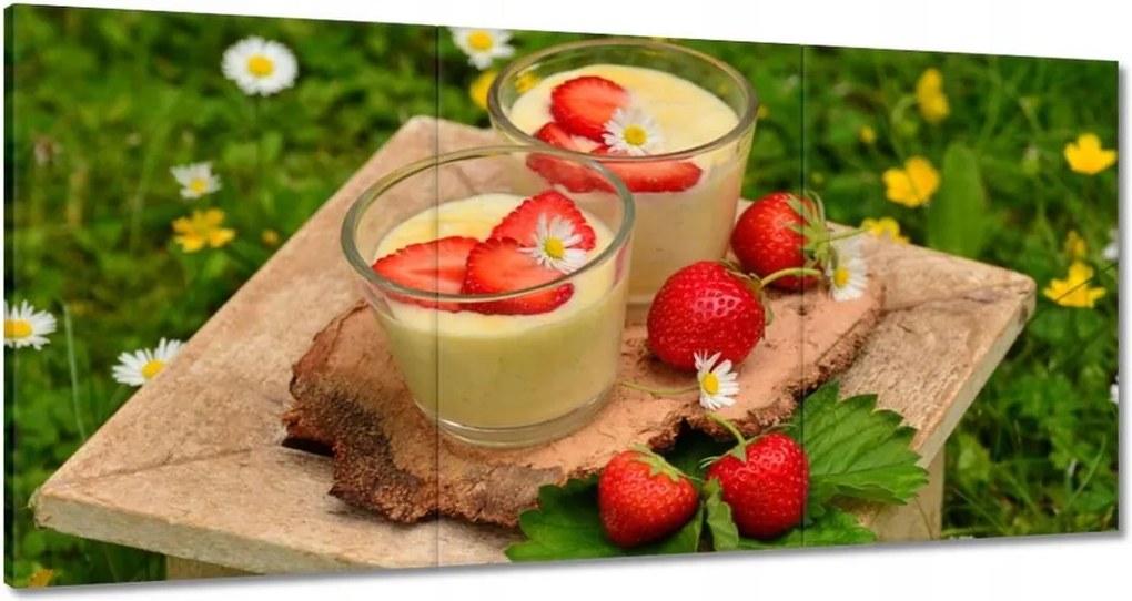 Festmények 120x60 Eper és margaréta