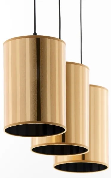 Jupiter 2092 - CORTINA zsinóros csillár 3xE27/15W/230V arany/fekete