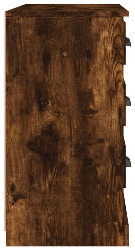 füstös tölgy színű szerelt fa tálalószekrény 104,5x35,5x67,5 cm