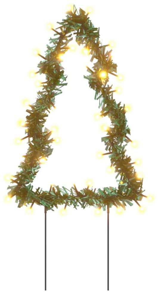 karácsonyfa fénydekoráció 3 db cövekkel 50 LED 30 cm